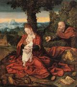 Barend van Orley Rest on the Flight into Egypt oil painting reproduction